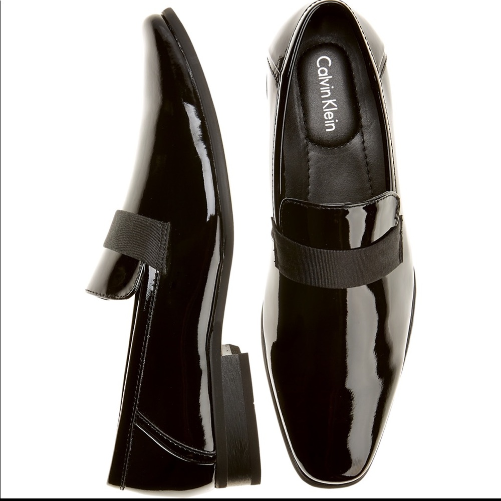 NIB Calvin Klein patent tuxedo dress shoes